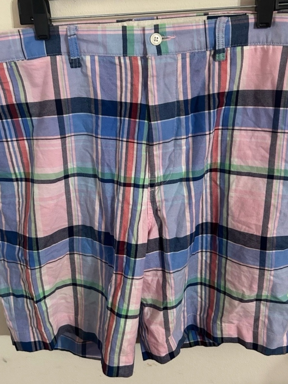 Polo by Ralph Lauren Size 40 Classic Fit Blue White Plaid Bermuda Shorts